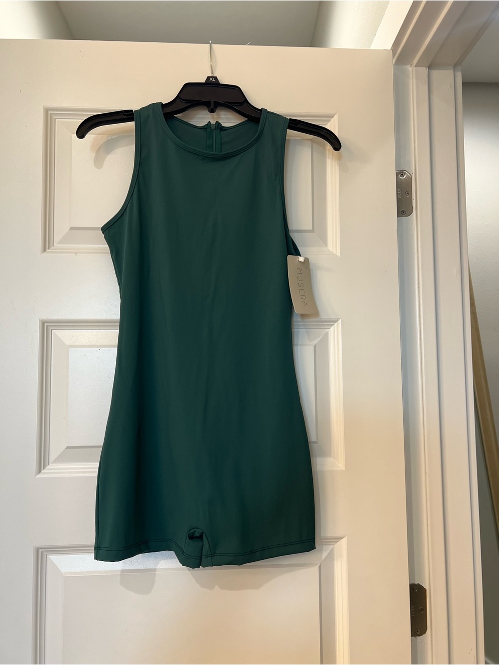 NWT Musera Green Sleeveless Fitted Romper Bodysuit Size S/M